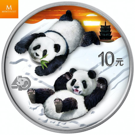 KINA 2022 PANDA "NIGHT & DAY" SETT  40 ÅRS JUBILEUM KVALITET BU I SKRIN M/COA