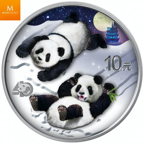 KINA 2022 PANDA "NIGHT & DAY" SETT  40 ÅRS JUBILEUM KVALITET BU I SKRIN M/COA