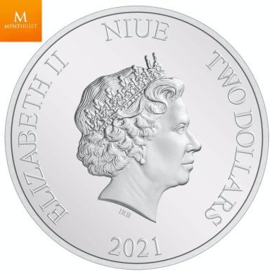 Niue 2021 STREET FIGHTER II™ 2 DOLLAR 2021 1 OZ  SØLV "30TH ANNIVERSARY VIDEO GAME" KVALITET PROOF I SKRIN MED COA