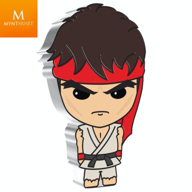 Niue 2021 STREET FIGHTER II™ 2 DOLLAR 2021 1 OZ  SØLV "30TH ANNIVERSARY VIDEO GAME" KVALITET PROOF I SKRIN MED COA