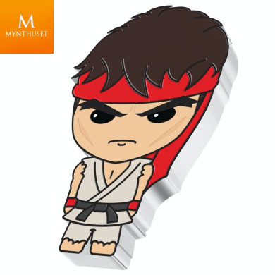 Niue 2021 STREET FIGHTER II™ 2 DOLLAR 2021 1 OZ  SØLV "30TH ANNIVERSARY VIDEO GAME" KVALITET PROOF I SKRIN MED COA