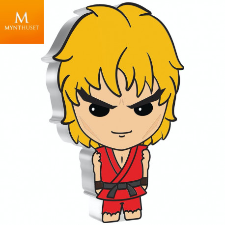 Niue 2021 STREET FIGHTER II™ 2 DOLLAR 2021 1 OZ  SØLV "30TH ANNIVERSARY VIDEO GAME" KVALITET PROOF I SKRIN MED COA