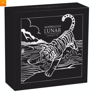 Australia 2022 YEAR OF THE TIGER  1 DOLLAR 1 OZ  LUNAR SERIES III HIGH KVALITET PROOF RELIEF Australia 2022 YEAR OF THE TIGER  1 DOLLAR 1 OZ  LUNAR SERIES III HIGH KVALITET PROOF RELIEF
