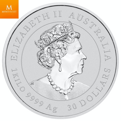 Australia 2022 YEAR OF THE TIGER  30 DOLLAR 1 KILO  LUNAR III MED GULL "PRIVY MARK" KVALITET BU Australia 2022 YEAR OF THE TIGER  30 DOLLAR 1 KILO  LUNAR III MED GULL "PRIVY MARK" KVALITET BU