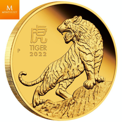 Australia 2022 1/10 oz Gull Lunar S3 «Year of the Tiger» Proof M/Etui & COA Australia 2022 1/10 oz Gull Lunar S3 «Year of the Tiger» Proof M/Etui & COA