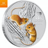 Australia 2020 1 oz Sølv Lunar S3 «Year of the Mouse» BU M/Kapsel