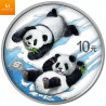 KINA 2022 PANDA 30 GRAM 10 YUAN FARGE  40 ÅRS JUBILEUMSUTGAVE I KVALITET BU I KAPSEL MED BEVIS