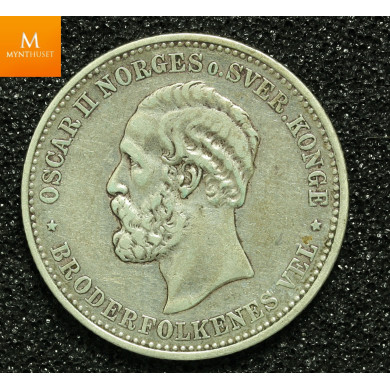 2 kroner 1888 kvalitet 1/1+ Pen