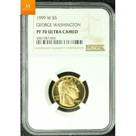 USA 5 dollar 1987 W Constitution kvalitet proof, NGC PF70