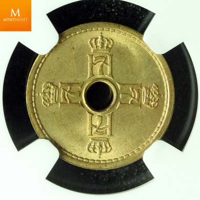 London 25 øre 1942 Kvalitet 0, NGC MS66 London 25 øre 1942 Kvalitet 0, NGC MS66