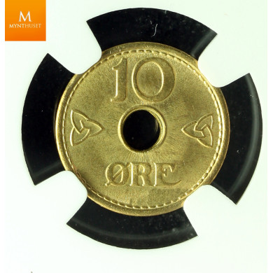 London 25 øre 1942 Kvalitet 0, NGC MS66 London 25 øre 1942 Kvalitet 0, NGC MS66