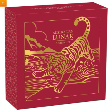 SJELDEN! Australia 2022 YEAR OF THE TIGER 1 OZ  GULL LUNAR SERIE 3 KVALITET PROOF HIGH RELIEF SJELDEN! Australia 2022 YEAR OF THE TIGER 1 OZ  GULL LUNAR SERIE 3 KVALITET PROOF HIGH RELIEF
