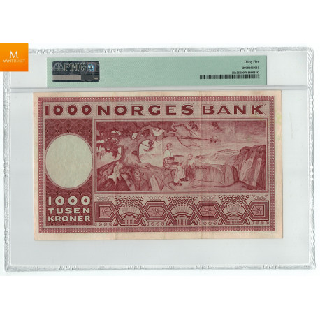 1000 kroner 1971 A.4170534 PMG VF35, kvalitet 1/1+