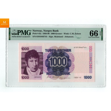 1000 kroner 1989 PMG MS66 EPQ
