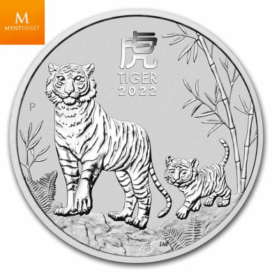 Australia 2022 1 Kilo Sølv Lunar S3 Year of the Tiger BU M/Kapsel