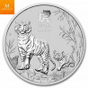 Australia 2022 1 Kilo Sølv Lunar S3 Year of the Tiger BU M/Kapsel