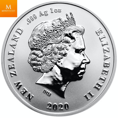 New Zealand 2020 "CRESTED PENGUIN"  1oz sølv i kapsel med ekthetsbevis