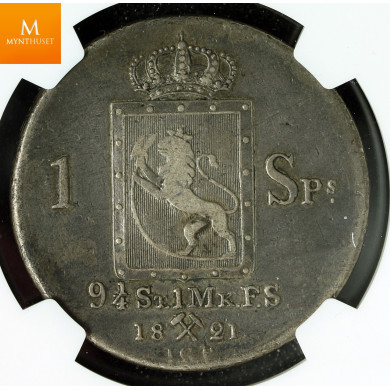 Speciedaler 1821 kvalitet 1/1+, NGC VF30