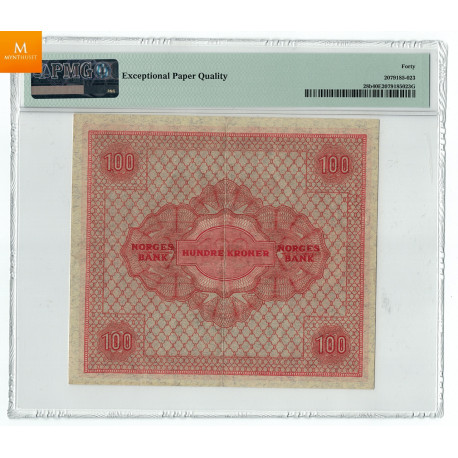 100 krone 1948 B.5921604 kvalitet 1+, PMG XF40 EPQ