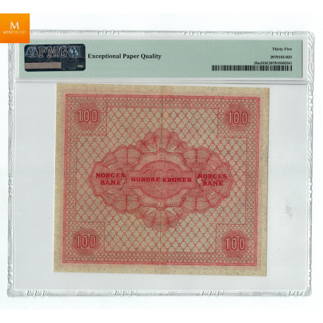 100 kroner 1946 B.0609157 Kvalitet G1, PMG VF35EPQ