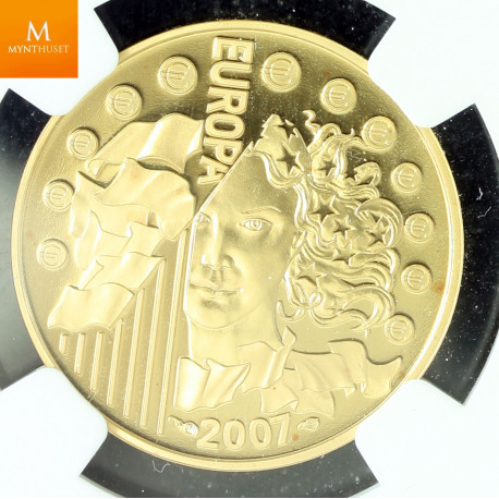 France 2007 10 Euro Avion Airbus A380 Kvalitet Proof, NGC PF 69