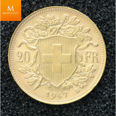 Sveits 1935 20 francs, Kvalitet 01 Sveits 1935 20 francs, Kvalitet 01