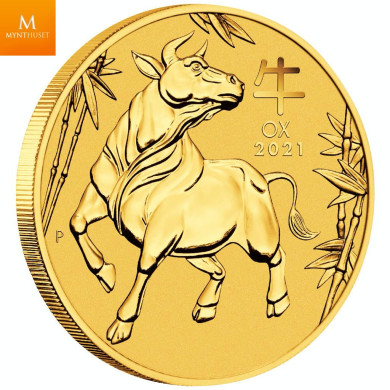 Australia 2022  1/10 oz Gull Lunar S3 «Year of the Tiger» Kvalitet BU i Kapsel