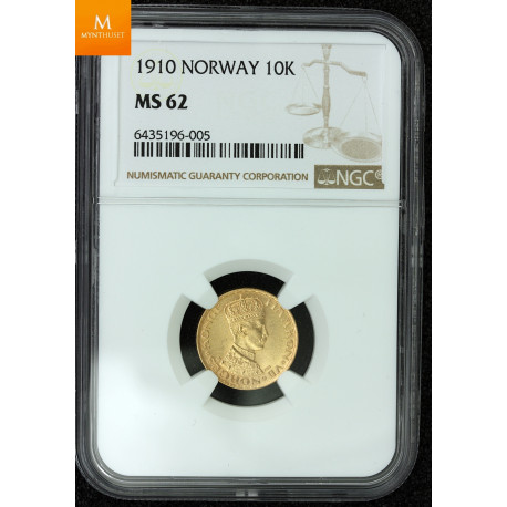 10 kroner 1910 kvalitet 01, NGC MS62