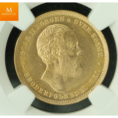 20 kroner 1902 kvalitet 0/01, NGC MS66 20 kroner 1902 kvalitet 0/01, NGC MS66