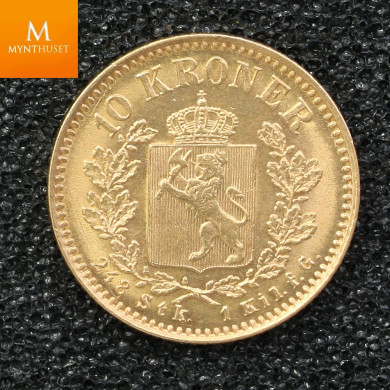 10 kroner 1902 kvalitet 1+/01