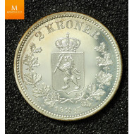 2 kroner 1887 "Retrike"