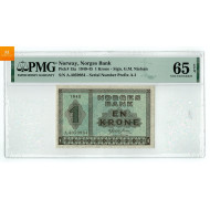1 krone 1940 A.4059984 kvalitet 0, NGC MS65EPQ