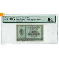 1 krone 1940 A.4059984 kvalitet 0, NGC MS65EPQ