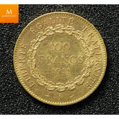 France 100 Francs 1911 A Paris gull i kvalitet 01 France 100 Francs 1911 A Paris gull i kvalitet 01