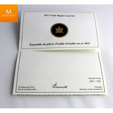 2011 THE MAPLE LEAF 1,4 OZ RENT GULL "Maple 100 år"