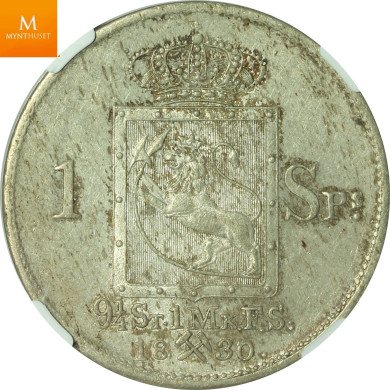 Speciedaler 1830 kvalitet 01, NGC AU58