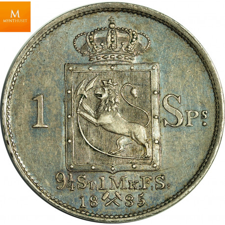 Speciedaler 1835 kvalitet 01 med patina , svært pen