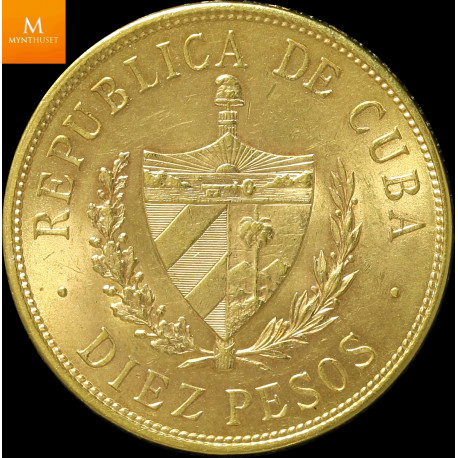 Cuba 10 Pesos 1916 kvalitet 01