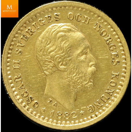 Sverige 5 kronor 1882 kvalitet 01 i kapsel