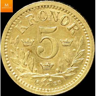 Sverige 5 kronor 1882 kvalitet 01 i kapsel Sverige 5 kronor 1882 kvalitet 01 i kapsel