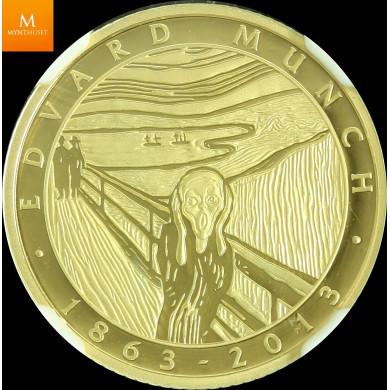 Niue Islands 2013 5 dollars  Edvard Munch Madonna kvalitet proof, NGC PF69 Niue Islands 2013 5 dollars  Edvard Munch Madonna kvalitet proof, NGC PF69