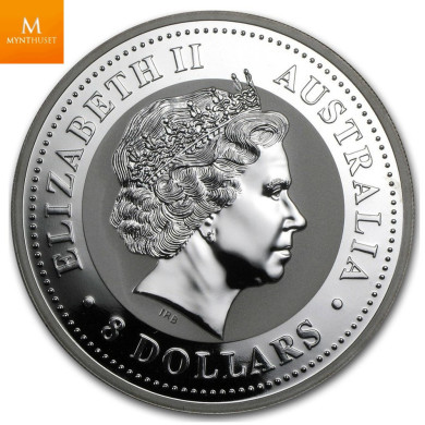 Australian 5 Oz Silver 8 Dollars "Year of the Pig" 2007 Australian 5 Oz Silver 8 Dollars "Year of the Pig" 2007