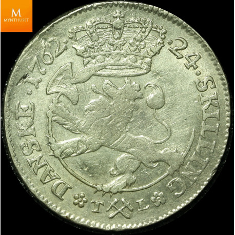 24 Skilling 1762 kvalitet 1/1+ EX OMG