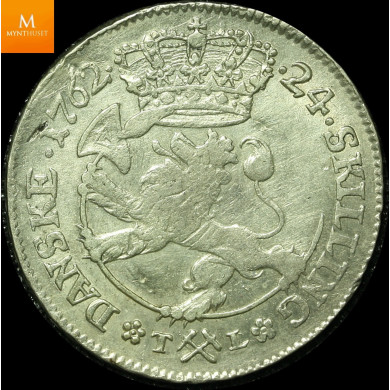 24 Skilling 1762 kvalitet 1/1+ EX OMG