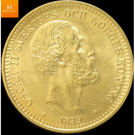 Sweden 20 kronor 1885 kvalitet 0/01, NGC MS63