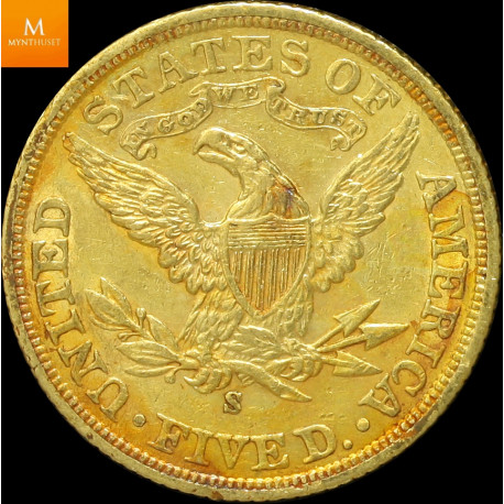 USA 5 dollar 1901 S kvalitet 1+/01