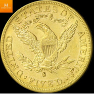 USA 5 dollar 1887 S kvalitet 1+/01