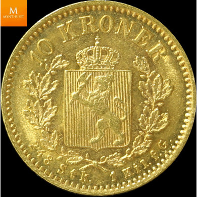 10 kroner 1902 kvalitet 1+/01