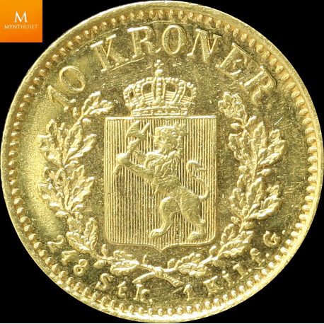 10 kroner 1902 kvalitet 1+/01