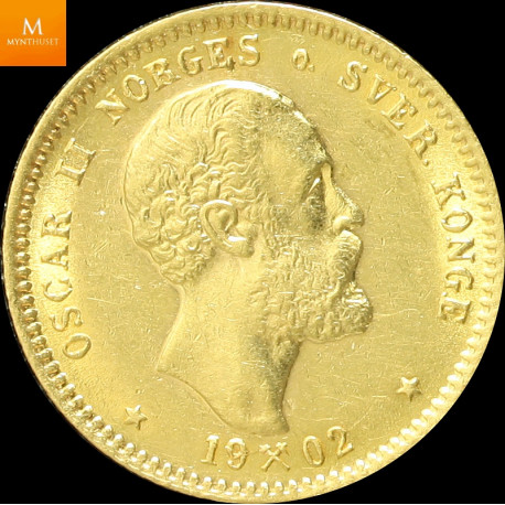 10 kroner 1902 kvalitet 1+/01